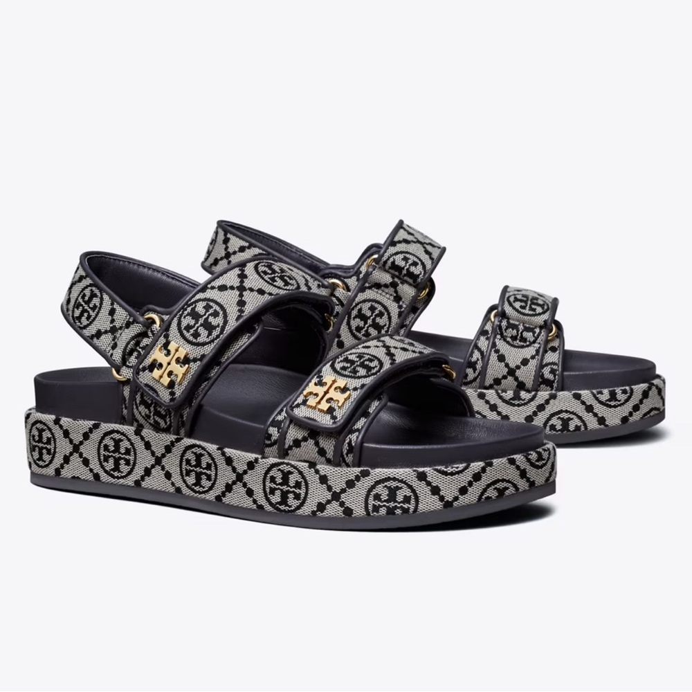 Tory Burch Blue and Gray Women's Sandals